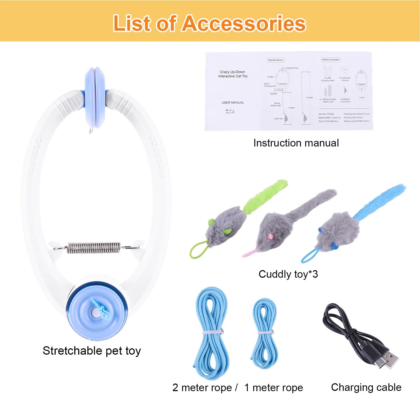 Automatic Retractable Cat Door Toy